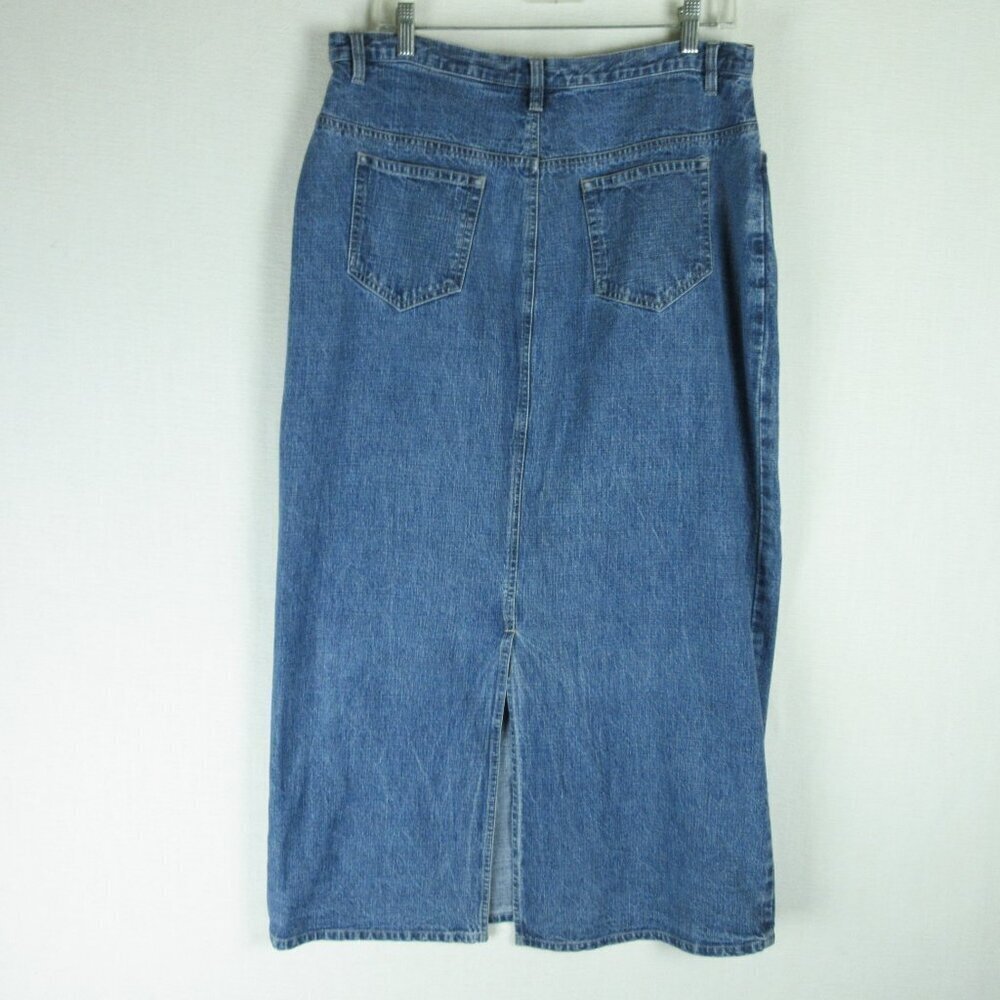 St. John's Bay Long Denim Jean Skirt Size 14 - Picture 2 of 10